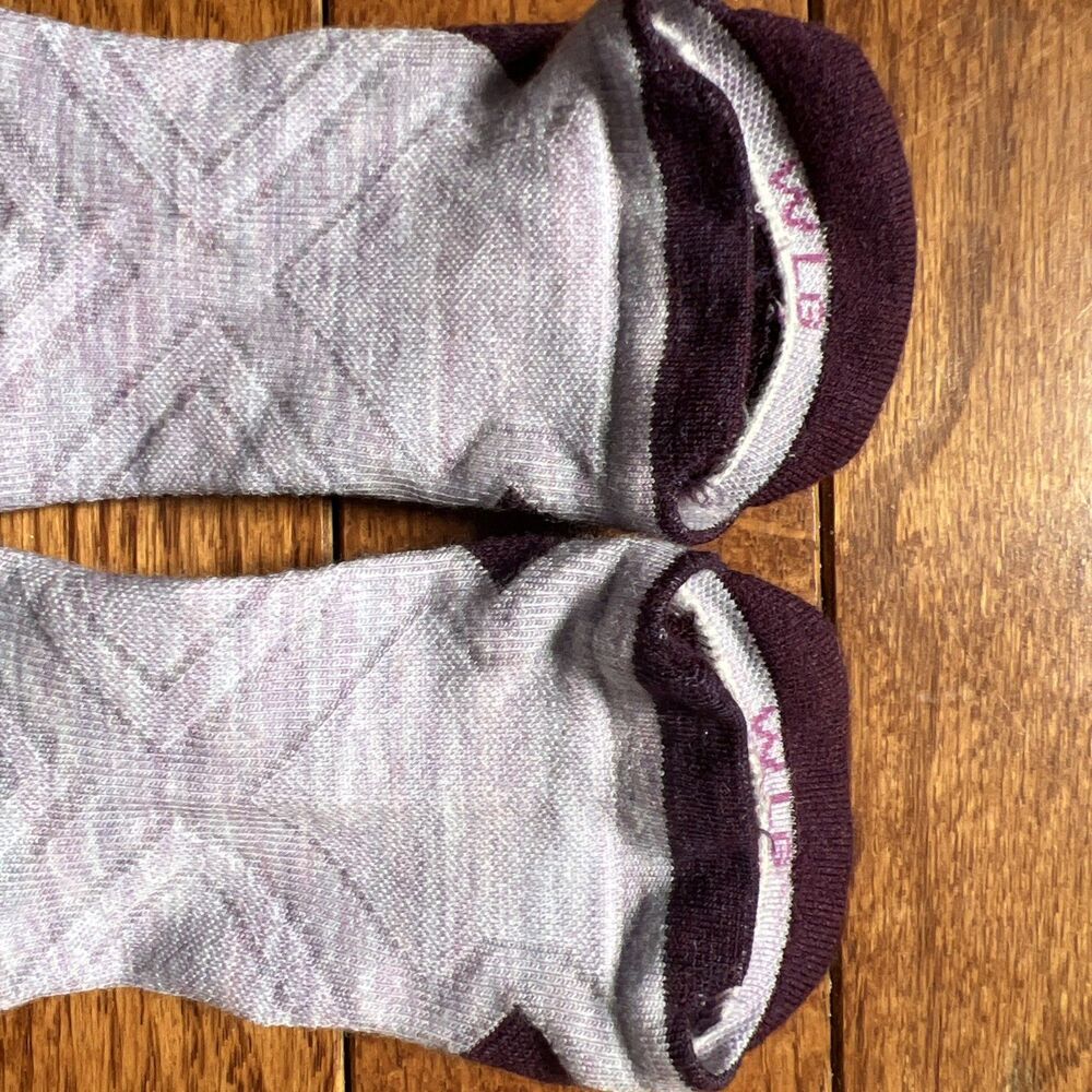 Smartwool Womens Run Targeted Cushion Low Ankle Purple Wool Blend Advanced Sz L - Picture 9 of 12